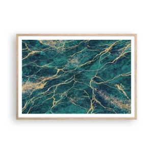 Affisch i ram av ljusek - Guldåder - 100x70 cm