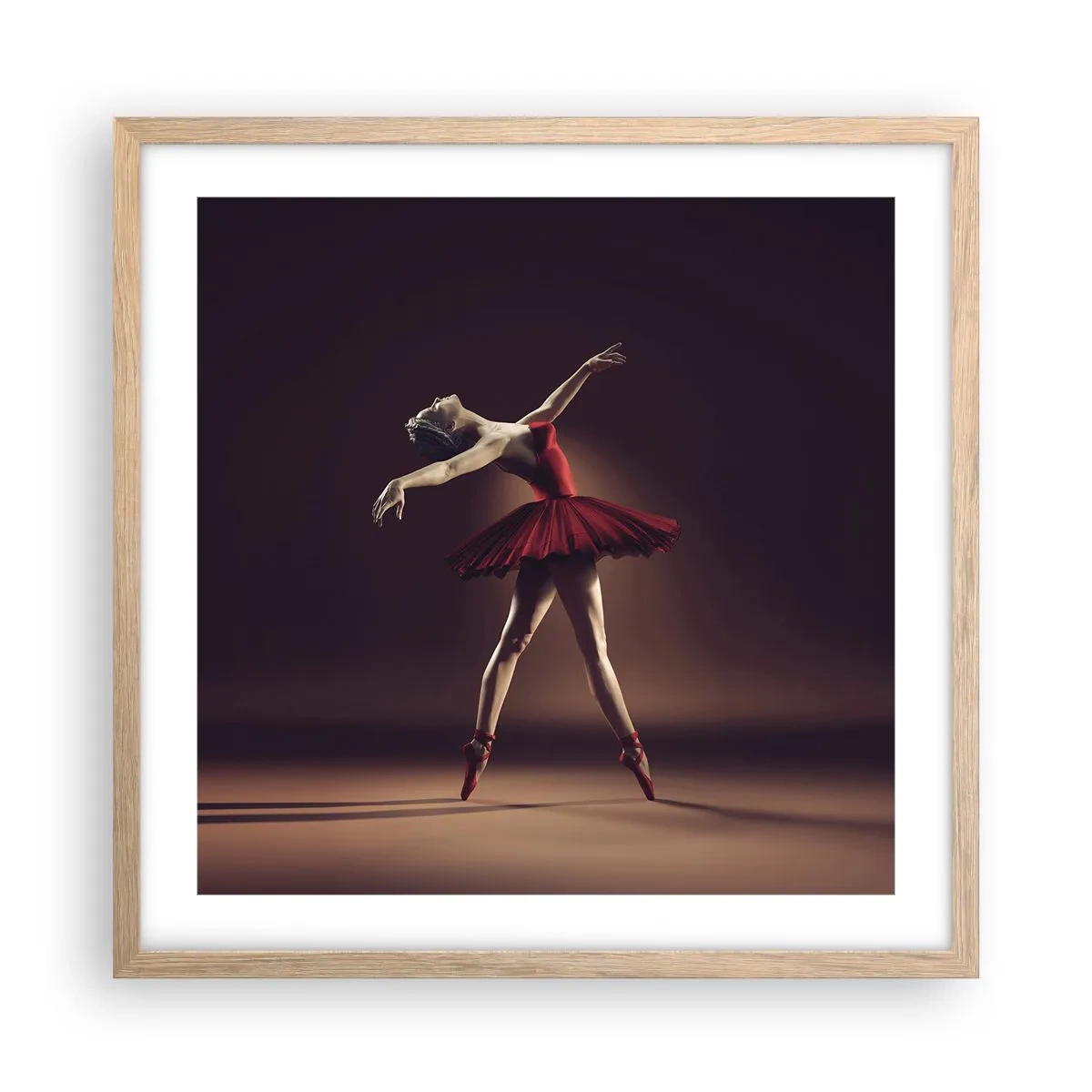 Affisch i ram av ljusek - Prima ballerina - 50x50 cm