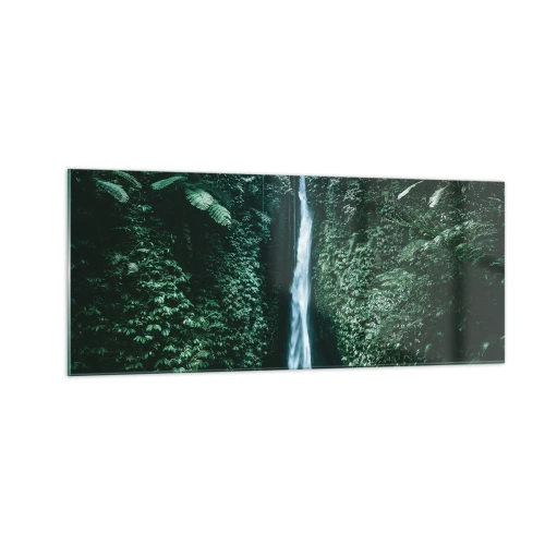 Glastavla - Bild på glas - Tropisk spa - 100x40 cm
