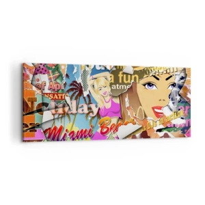 Canvastavla - Bild på duk - Sommarens återblickar - 100x40 cm