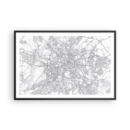 Affisch i svart ram - Berlins blomma - 91x61 cm