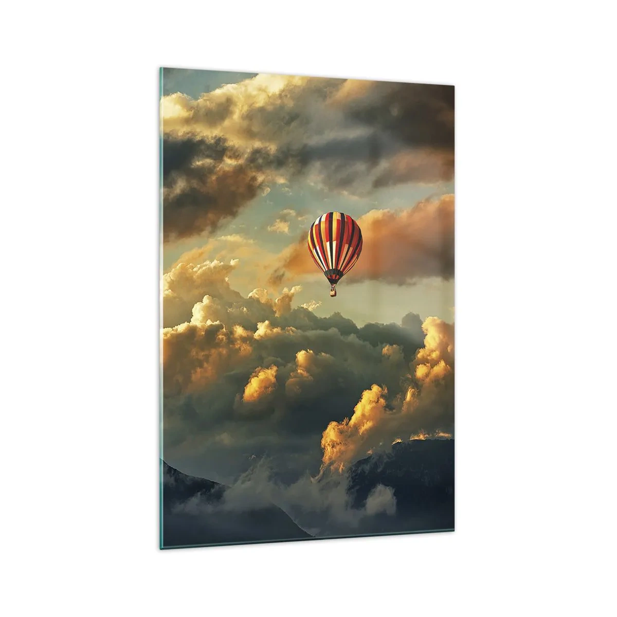 Glastavla - Bild på glas - Jag flyger för jag vill - 70x100 cm