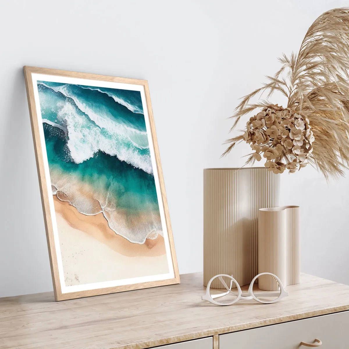 Affisch i ram av ljusek - Ett evigt möte - 40x50 cm