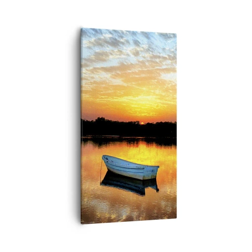 Canvastavla - Bild på duk - Titta, lyssna, fundera - 55x100 cm