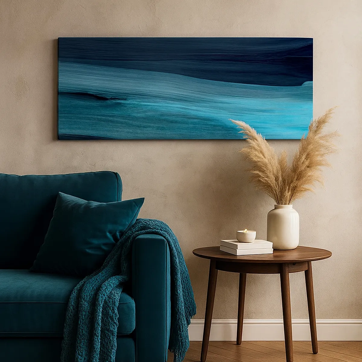 Canvastavla - Bild på duk - Flyt med strömmen - 30x30 cm