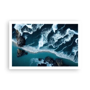 Affisch - Insvept i vågorna - 91x61 cm