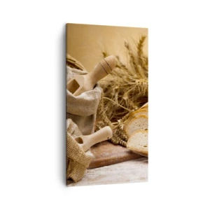 Canvastavla - Bild på duk - Skivat bröd - 45x80 cm