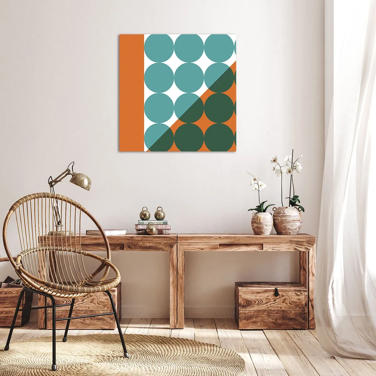 Canvastavla - Bild på duk - Uppåt och på diagonalen - 70x70 cm