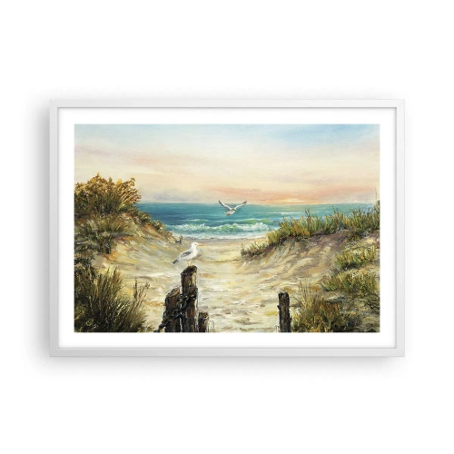 Affisch i vit ram - Vindstilla - 70x50 cm