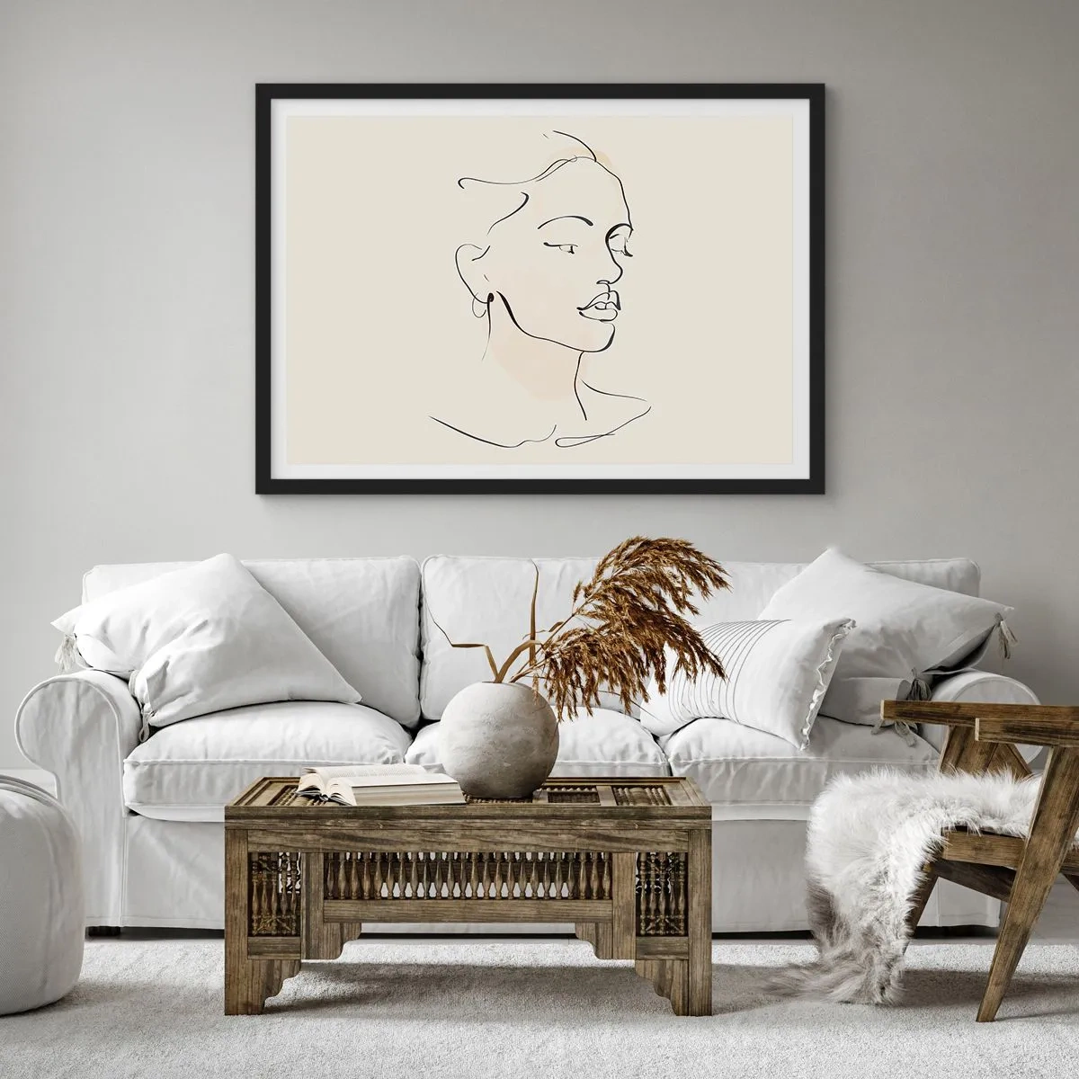 Affisch i svart ram - Säkra drag - 70x50 cm