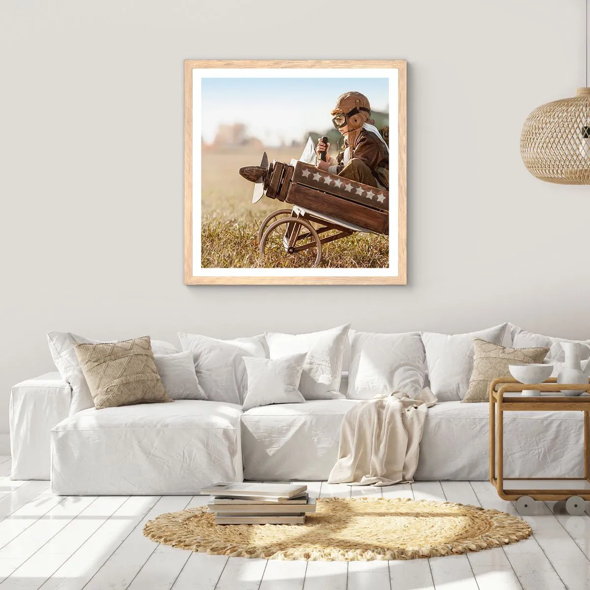 Affisch i ram av ljusek - Stort mot drömmarna - 50x50 cm