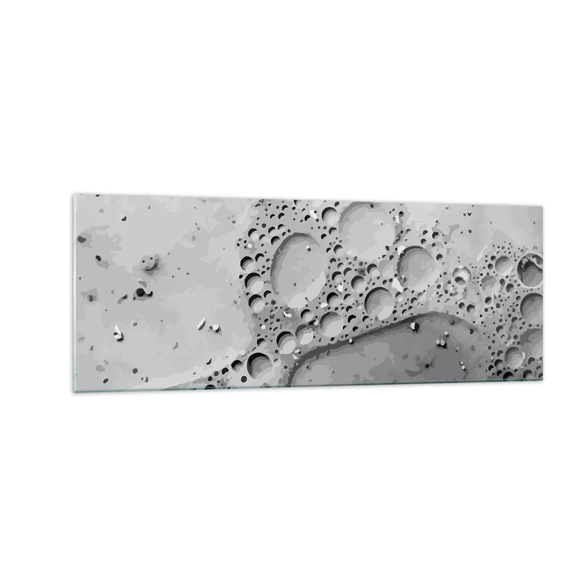 Glastavla - Bild på glas - Spår efter skum - 140x50 cm