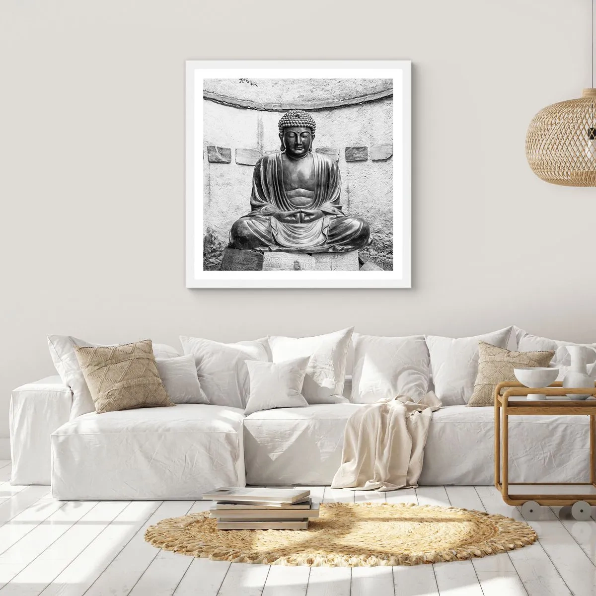 Affisch i vit ram - Hos lugnets källor - 50x50 cm