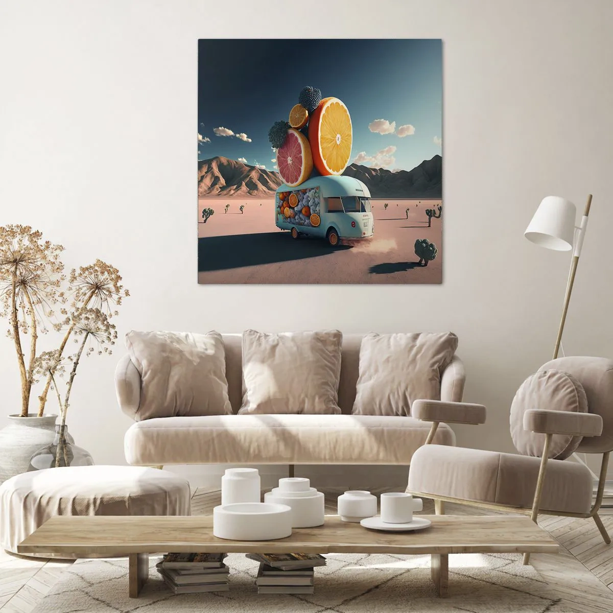 Canvastavla - Bild på duk - En smak av semester - 30x30 cm