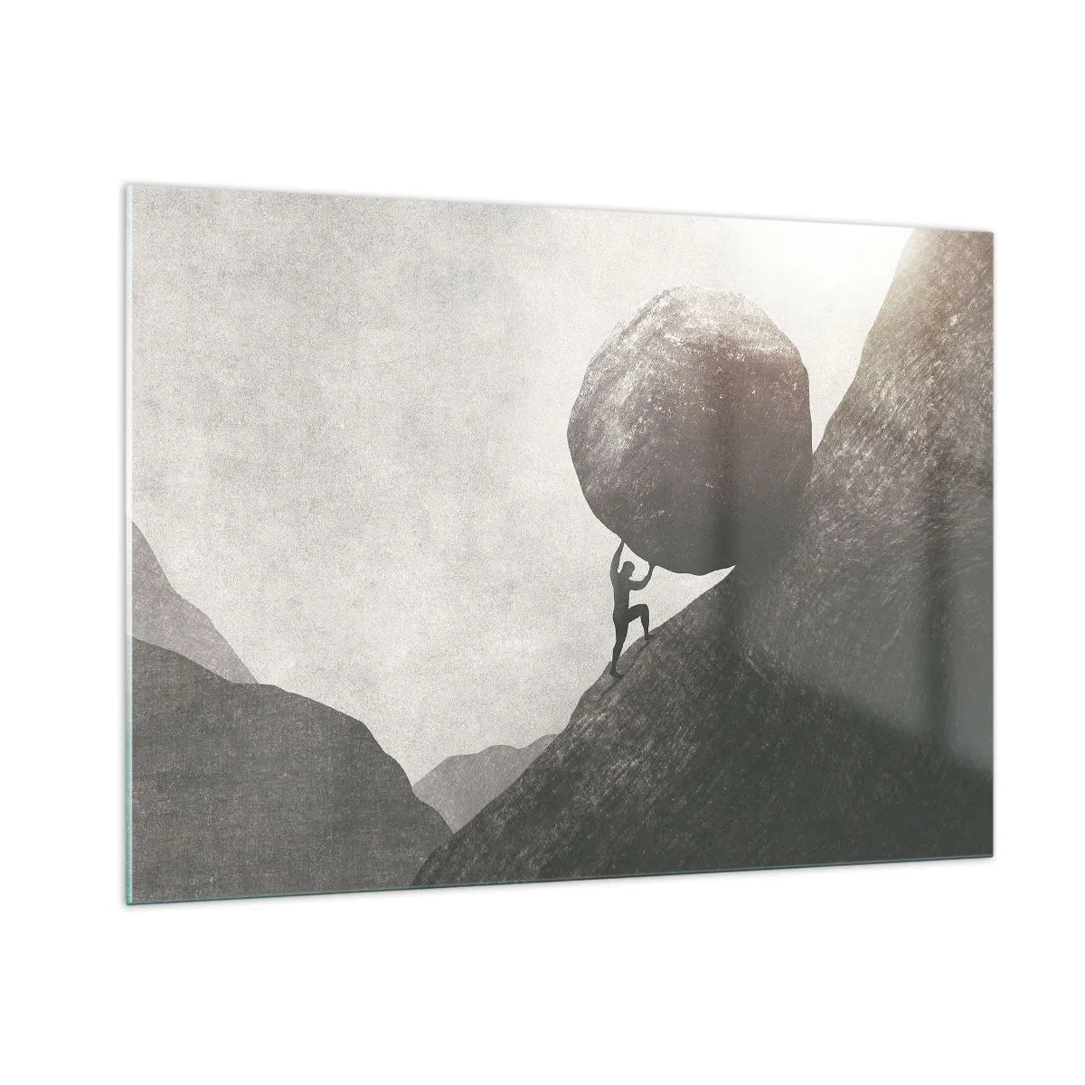 Glastavla - Bild på glas - Jag tror i strid mot hoppet - 100x70 cm