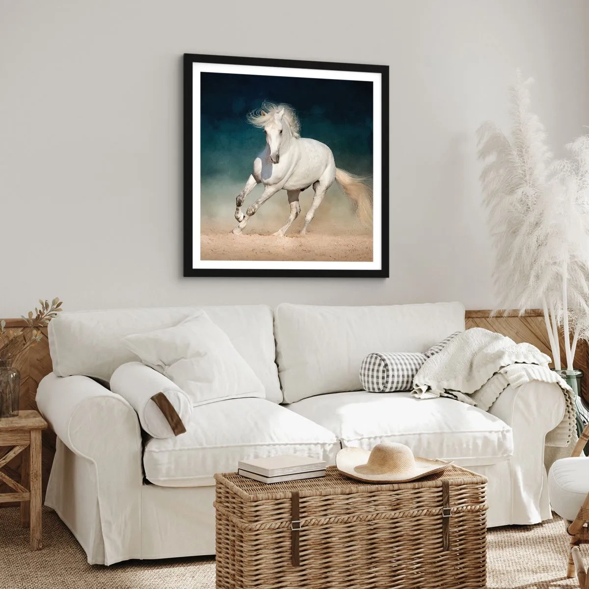 Affisch i svart ram - Frihet i ett rent tillstånd - 30x30 cm