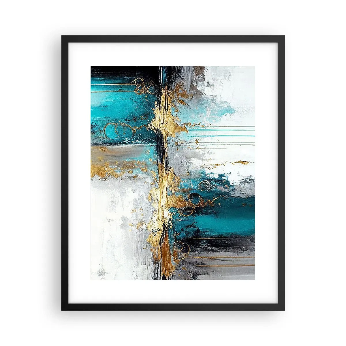 Affisch i svart ram - Allting flödar - 40x50 cm