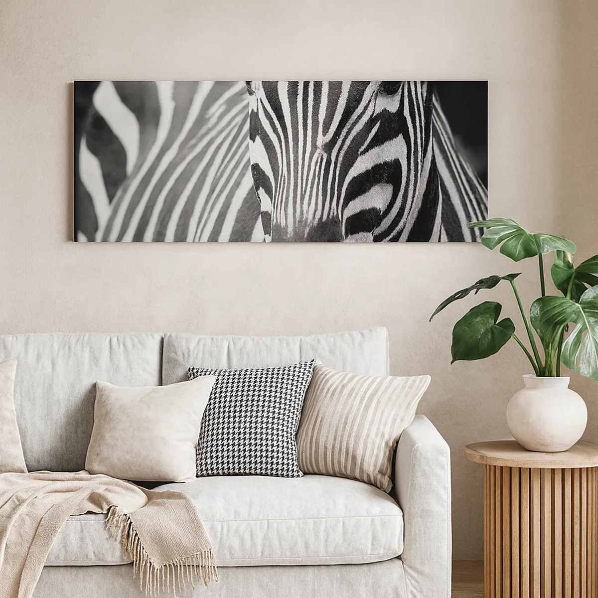 Canvastavla - Bild på duk - Världen är svart-vit - 30x30 cm