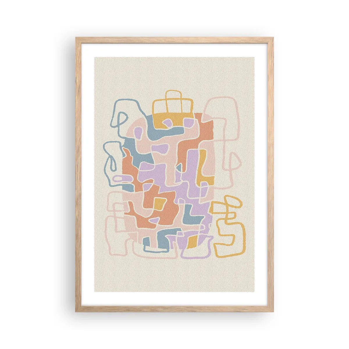 Affisch i ram av ljusek - Labyrint - ett glädjefyllt äventyr - 50x70 cm