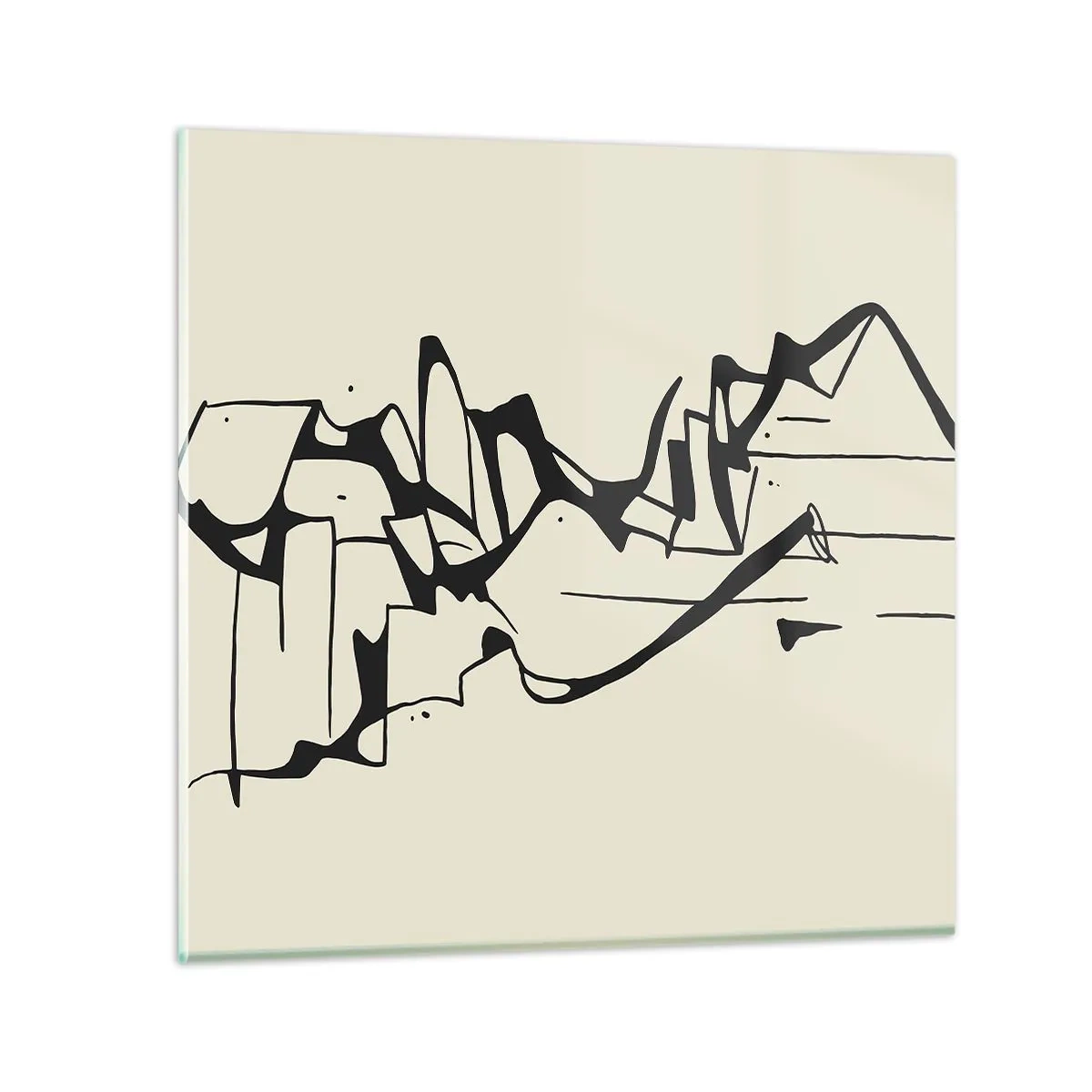 Glastavla - Bild på glas - Kanske ett landskap - 50x50 cm