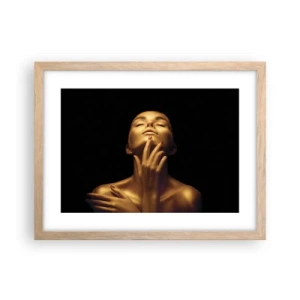 Affisch i ram av ljusek - Som guldsilke - 40x30 cm