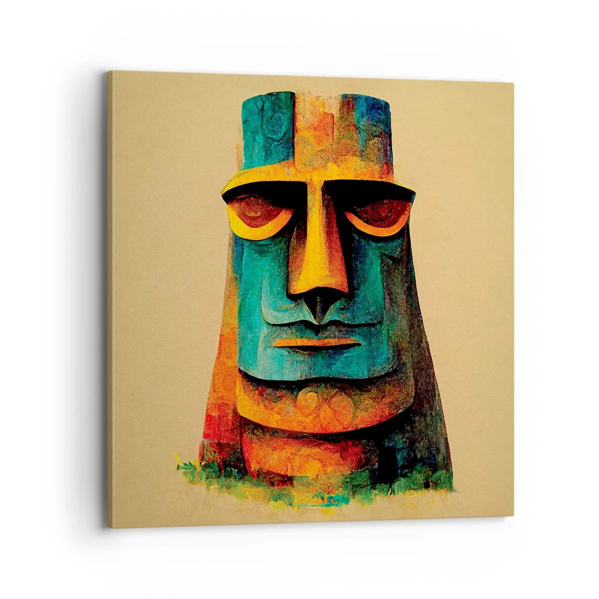 Canvastavla - Bild på duk - Statylik, men ändå sympatisk - 70x70 cm