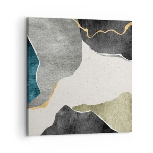 Canvastavla - Bild på duk - Mosaikkomposition med en guldtråd - 60x60 cm