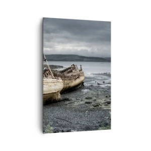 Canvastavla - Bild på duk - "Bemött svårigheterna med värdighet" - 80x120 cm