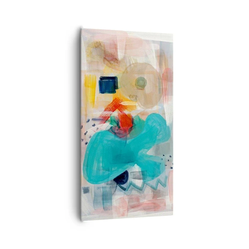 Canvastavla - Bild på duk - Ett färgglatt spel - 65x120 cm