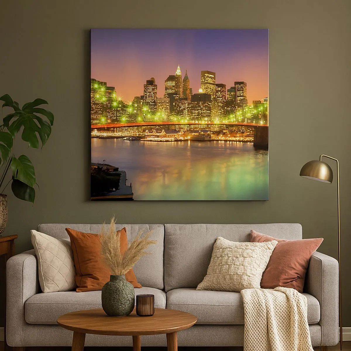 Canvastavla - Bild på duk - Ljuset slocknar aldrig här - 30x30 cm