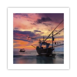 Affisch - Exotisk kväll - 40x40 cm