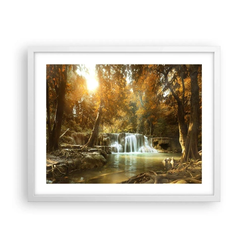 Affisch i vit ram - Parkkaskad - 50x40 cm
