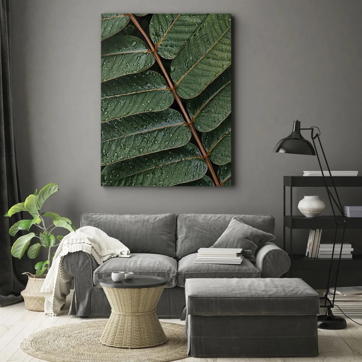 Canvastavla - Bild på duk - I den gröna rytmen - 50x70 cm