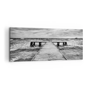 Canvastavla - Bild på duk - Jag väntar på vind som blåser bort... - 100x40 cm