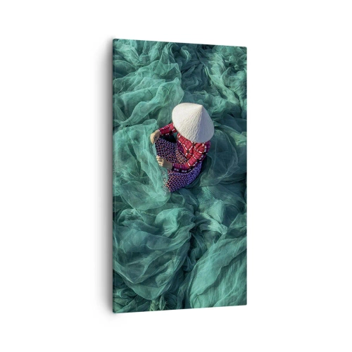 Canvastavla - Bild på duk - I nätens hav - 55x100 cm