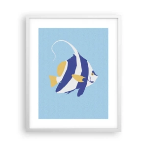 Affisch i vit ram - Miss av tropiska vatten - 40x50 cm