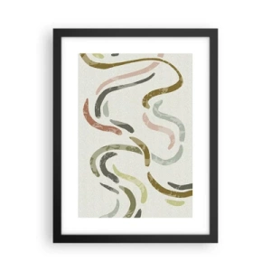 Affisch i svart ram - Abstraktionens glada dans - 30x40 cm