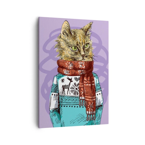 Canvastavla - Bild på duk - Mästerkatten - 50x70 cm
