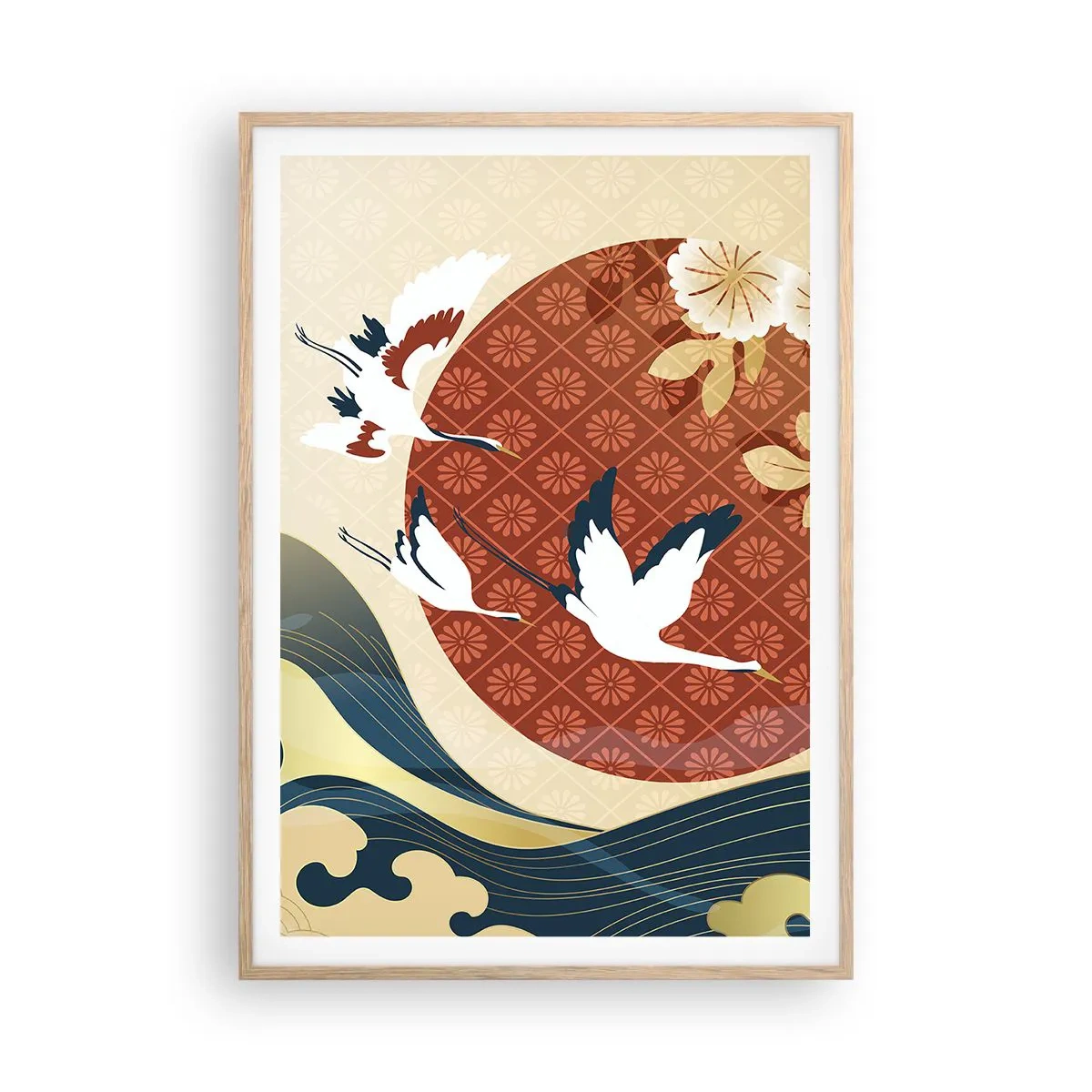 Affisch i ram av ljusek - Japansk saga - 70x100 cm