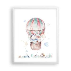 Affisch i vit ram - Vi är snart tillbaka! - 40x50 cm