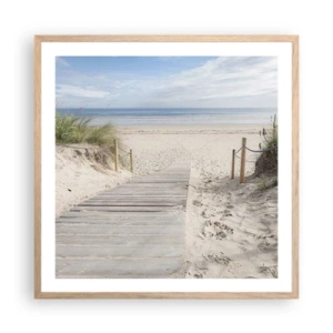 Affisch i ram av ljusek - Mot horisonten - 60x60 cm