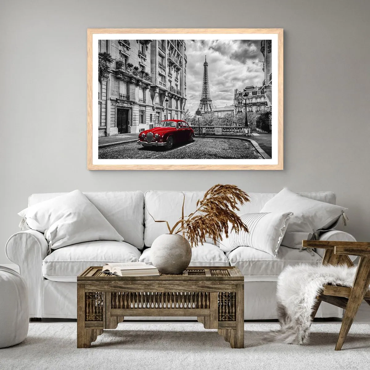 Affisch i ram av ljusek - Rovdjuret i staden - 100x70 cm