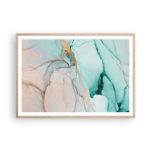 Affisch i ram av ljusek - Formernas och färgernas dans - 100x70 cm