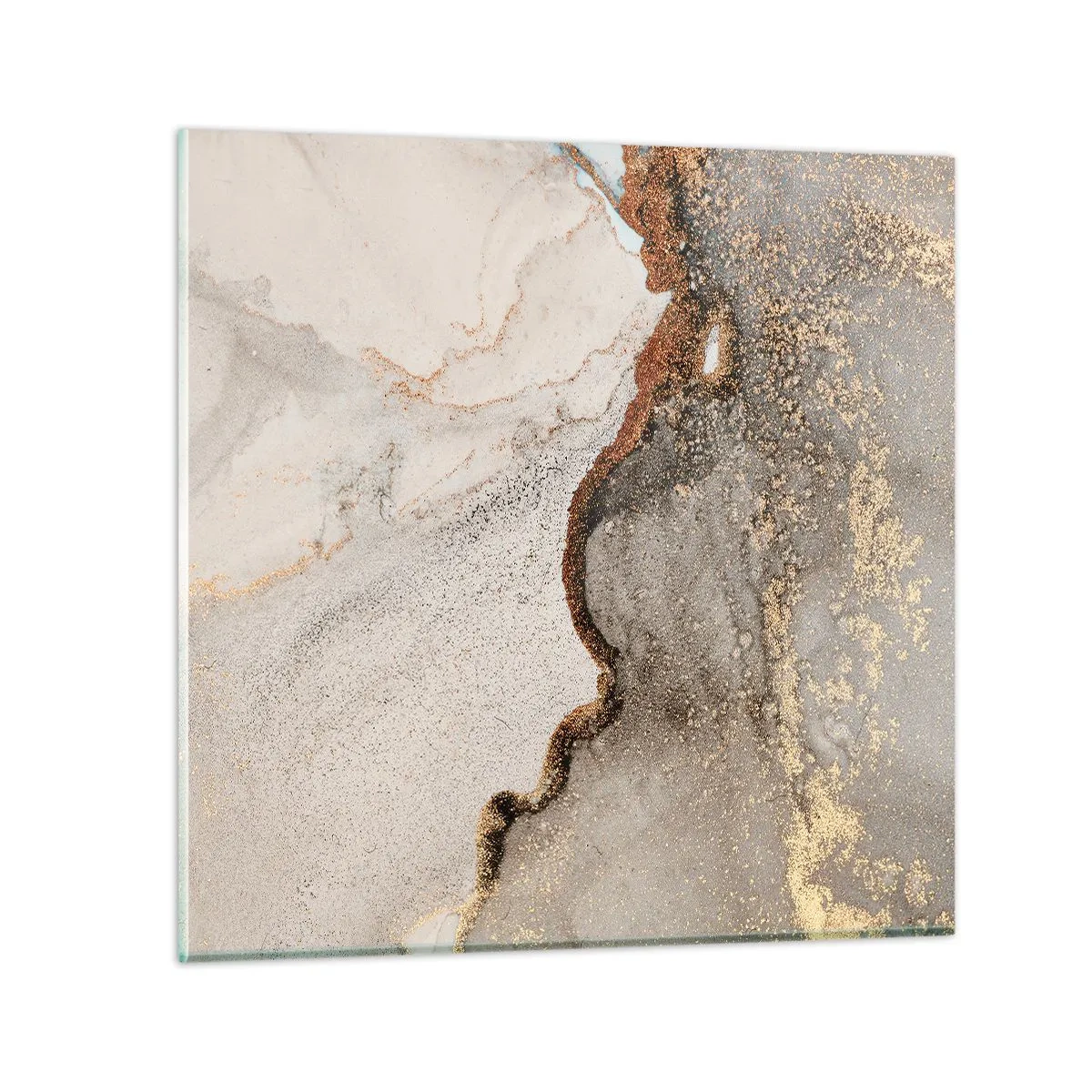 Glastavla - Bild på glas - På färgernas gräns - 40x40 cm