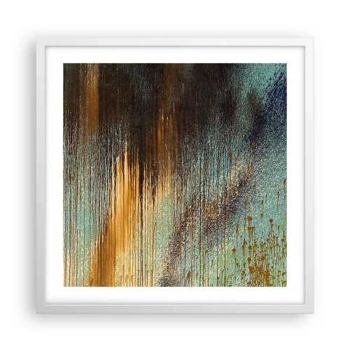Affisch i vit ram - En oavsiktlig färgglad komposition - 50x50 cm