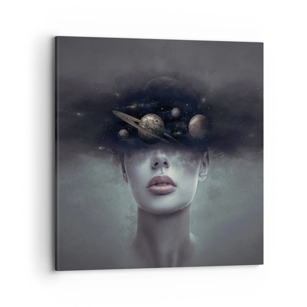 Canvastavla - Bild på duk - Och planeterna blir galna... - 70x70 cm