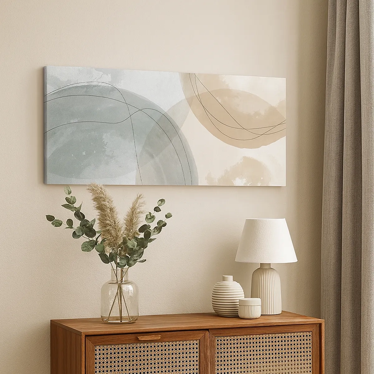 Canvastavla - Bild på duk - Världars samspel - 30x30 cm