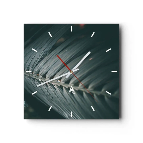 Väggklocka - Klocka på glas - Naturens precision - 30x30 cm