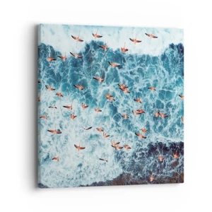 Canvastavla - Bild på duk - Kustparad - 40x40 cm