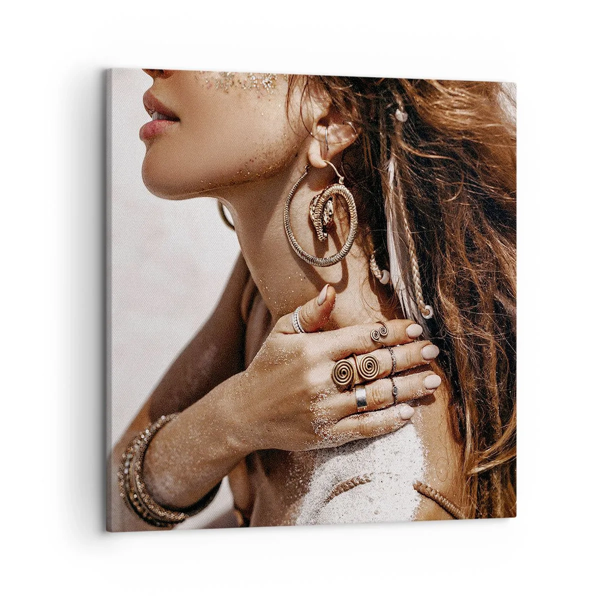 Canvastavla - Bild på duk - Vilda strandens drottning - 50x50 cm